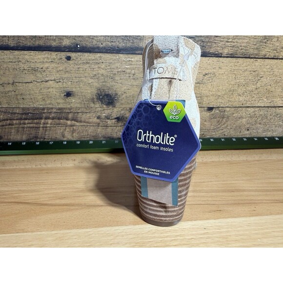 Toms Kallie Doe Cow Printed Suede  Stylish Tan and Cream Ankle Boots Size 8.5 - Picture 3 of 12